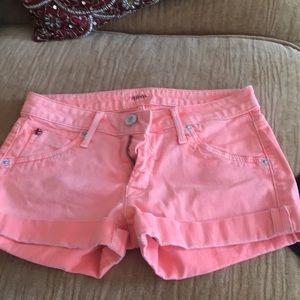 Hudson orange washed shorts